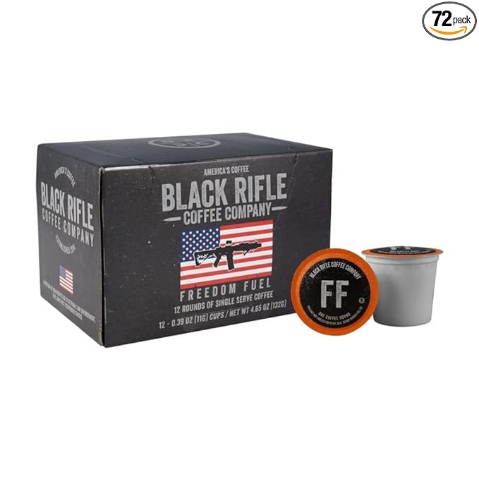 Black Rifle Coffee Dark Roast K Cup Coffee Freedom Fuel 72 Count