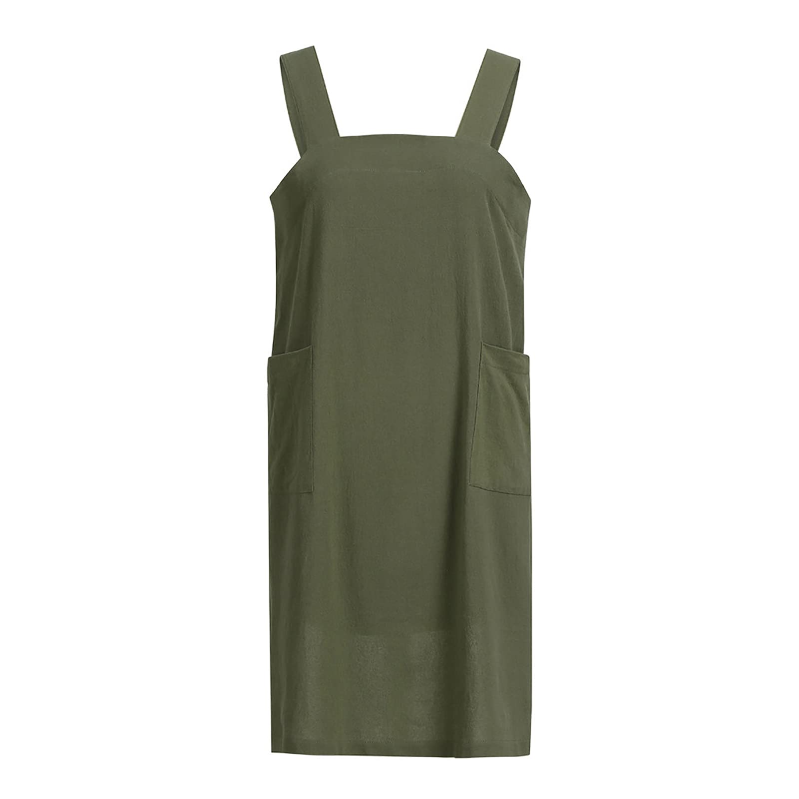 ZQFFB Pinafore Cross Back Apron for Women with Pockets