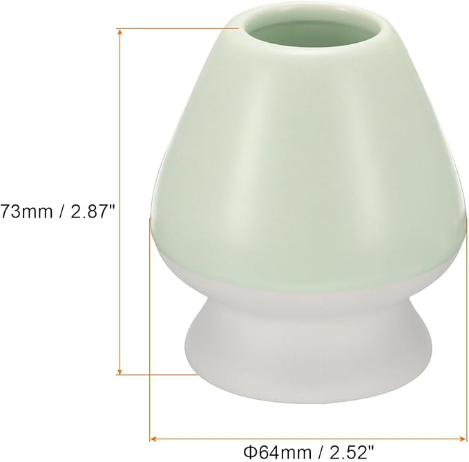 HARFINGTON Ceramic Chasen Stand 73mm Matcha Whisk Holder Teas Set Whisks Stand Traditional Matcha Tea Chasen Holder Tea Set Accessories for Tea Tasting, Green White