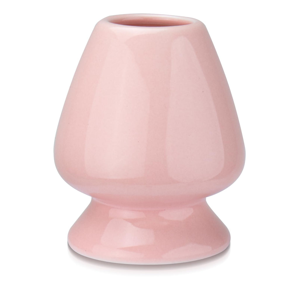 Eagsonway Traditional Japanese Matcha Tea Whisk Holder, 70mm Chasen Stand, Pink Ceramic, 2.7"L x 2.5"W