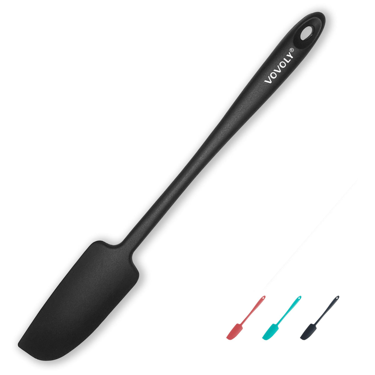 2-Pack Vovoly Silicone Jar Spatulas, Small Seamless Design Rubber Scraper with Stainless Steel Core, Heat Resistant and Non-Stick Mini Spatula for Jars and Blenders, BPA Free,11 IN, Khaki