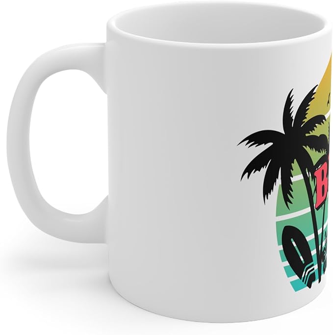 11 OZ Novelty Coffee Mugs - Christmas Gift (Beach Babe Theme)