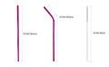 10 Pcs Stainless Steel Straws, Reusable Drinking Straws, 5 Straight + 5 Bent Metal Straws Set With 2 Pcs Cleaning Brushes (Rose Red, 10.5 Inch)