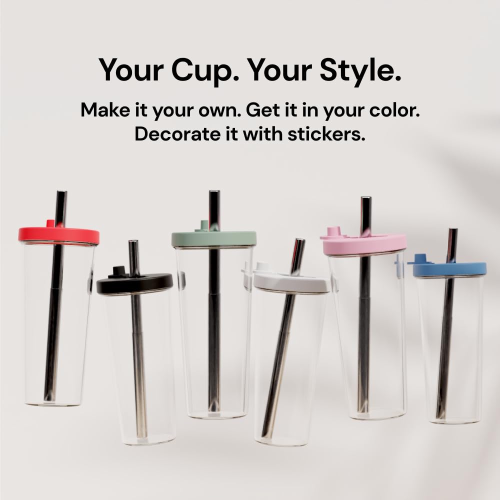 Dodoko Reusable 24 oz Boba Cup and Straw - White