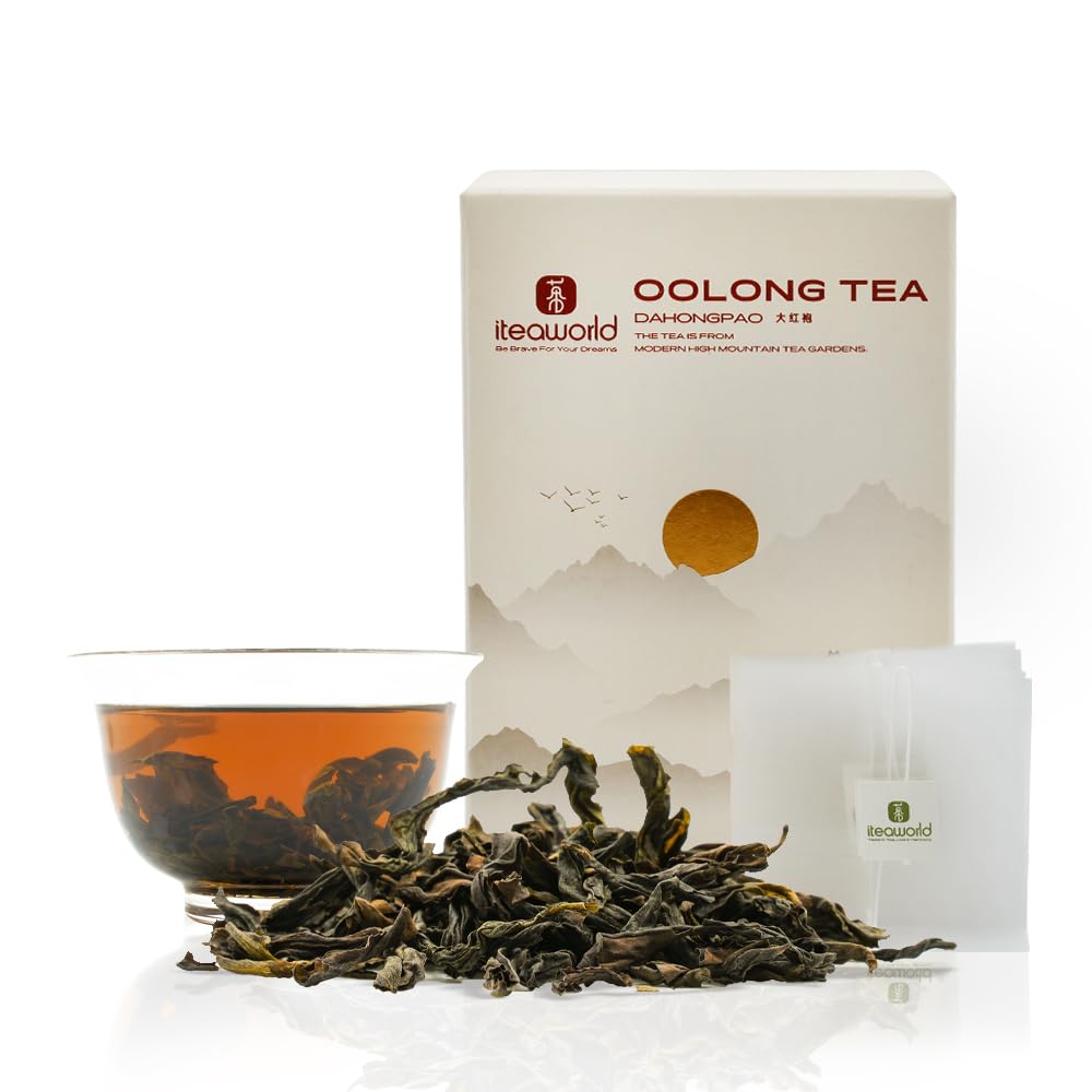 iTeaworld Da Hong Pao Oolong Loose Leaf Tea, Roasted Style Oolong（3.5oz)