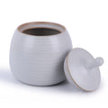 Amoysanli Kitchen Canisters Retro Ceramic Jar with Airtight Lid White