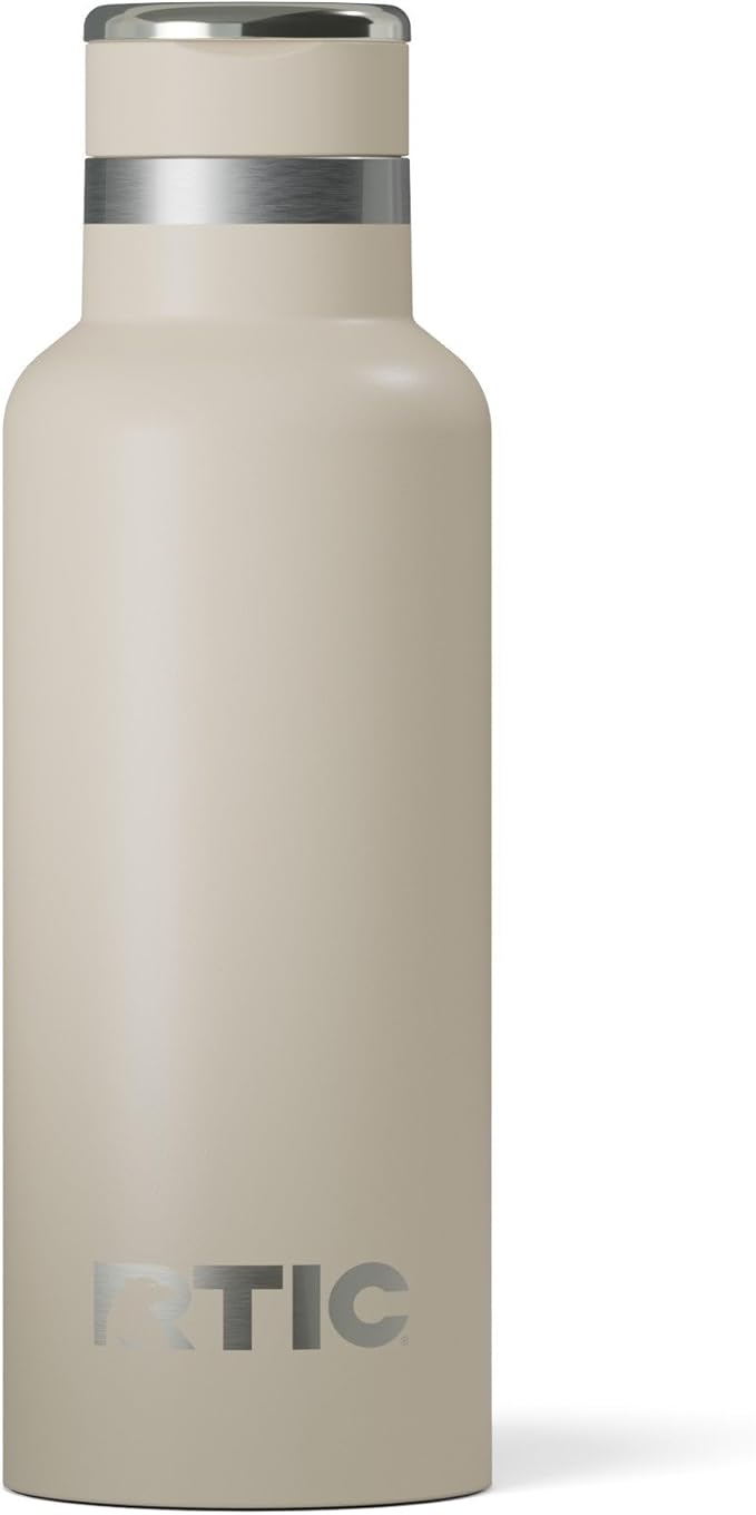 RTIC 16oz Journey Bottle Metal Stainless Steel Vacuum Insulated, BPA Free, Reusable, for Water, Hot and Cold Drinks, Travel, Sports, Camping, Beach