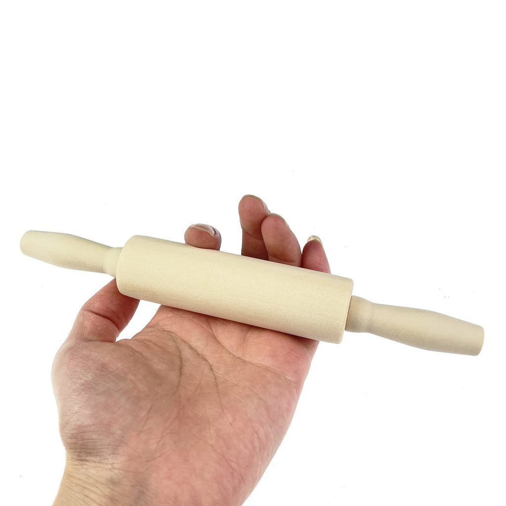 Miokun 20 Pack Wood Small Rolling Pin for Kids, 7.9 Inch Kids Rolling Pin for Home Kitchen