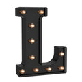 Foaky LED Letter Lights Sign Marquee Light Up Letters Sign for Night Light Wedding/Birthday Party Battery Powered Christmas Lamp Home Bar Decoration(L)