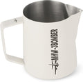 MHW-3BOMBER Latte Art Pitcher Stainless Steel Milk Frothing Pitcher Steamed Espresso Cup Barista Pitcher (Cream White, 16.9oz/500ml) P5020W-OS