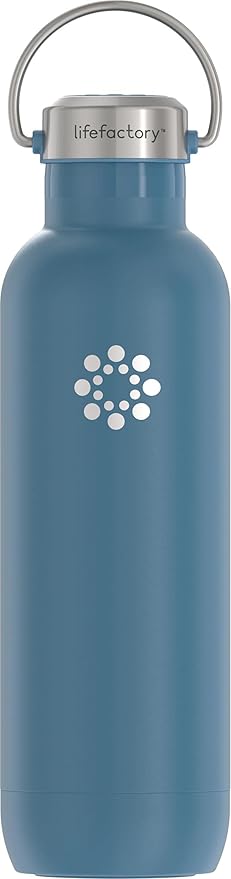 Lifefactory 16 oz Stainless Steel Sports Bottle with Chug Cap