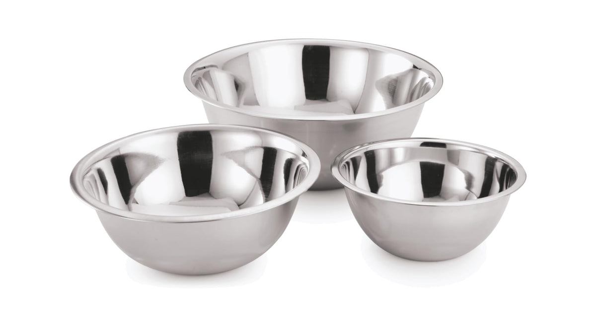 YBM HOME Stainless Steel Mixing Bowls Set of 5 – Nested Kitchen Prep Bowls for Baking, Cooking, Dough Mixing & Salad Serving (0.75, 1.5, 3, 5, 8 Quart Bowls Included)