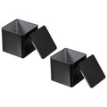 PATIKIL Metal Tea and Tin Set 3.35"x3.35"x3.35", 2 Pcs Airtight Storage Square Container with Lid for Loose Tea Coffee Candy Treats Gifts Spice DIY, Black