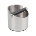 Italian Espresso Tapping Box, Stainless Steel Coffee Grinding Tapping Box, With Detachable Tapping Rod And Anti Slip Rubber Base (Silver-S)