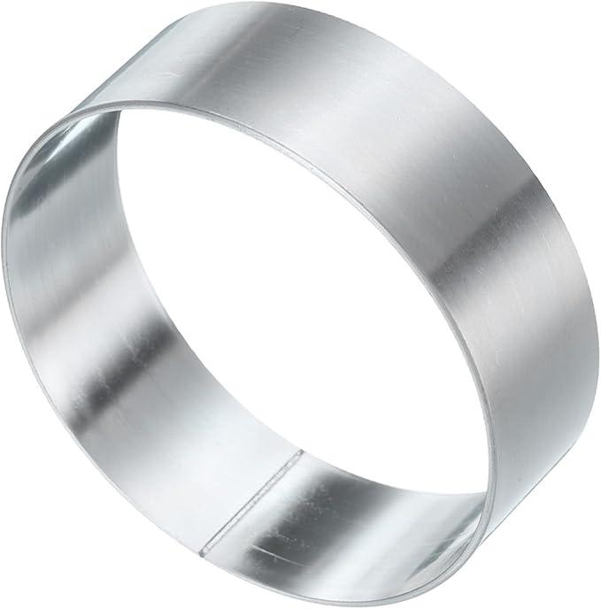 HARFINGTON Round Cake Ring 2.36 x 1 Inch Seamless Stainless Steel Pastry Mousse Dessert Ring Mirror Coating for Baking Cooking English Muffins Crumpet Making Tool