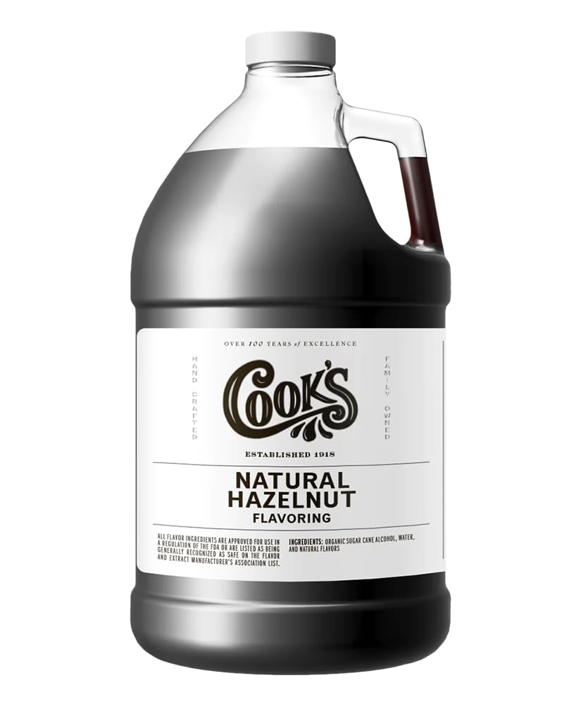 Cook's Pure Hazelnut Flavor for Baking & Coffee, 128 oz (1 Gallon)