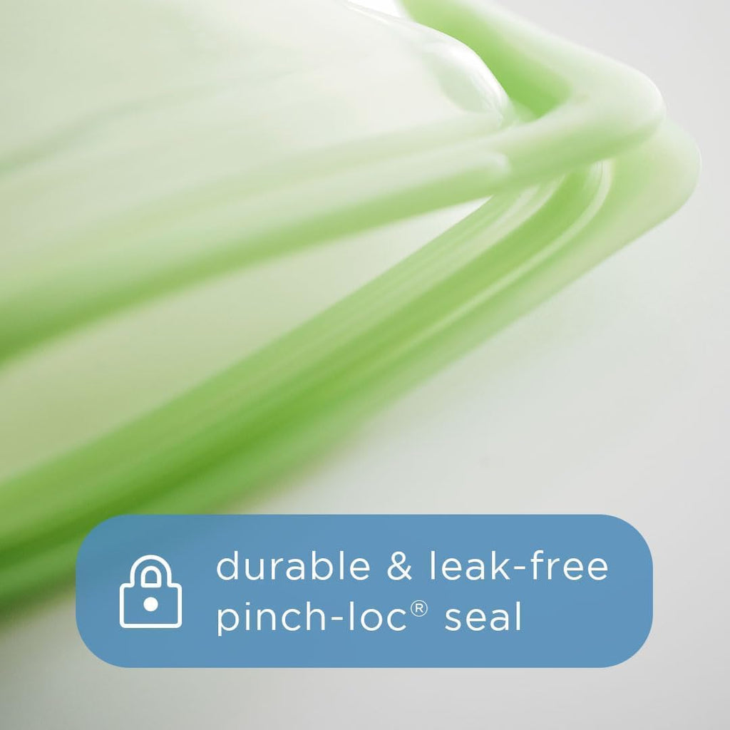 Stasher Premium Reusable Silicone Food Storage Bag, Snack, Aqua, 12 oz