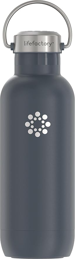 Lifefactory 16 oz Stainless Steel Sports Bottle with Chug Cap