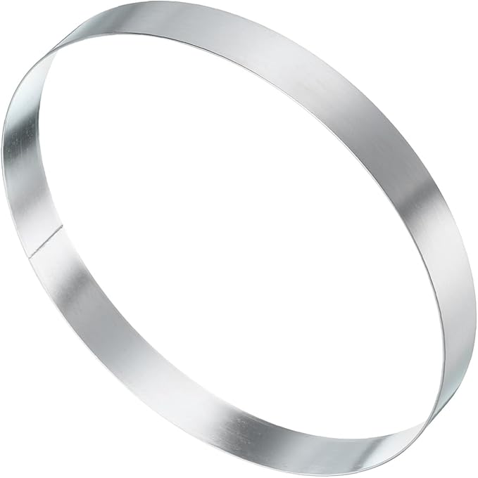 HARFINGTON Round Cake Ring 6.69 x 1 Inch Seamless Stainless Steel Pastry Mousse Dessert Ring Mirror Coating for Baking Cooking English Muffins Crumpet Making Tool