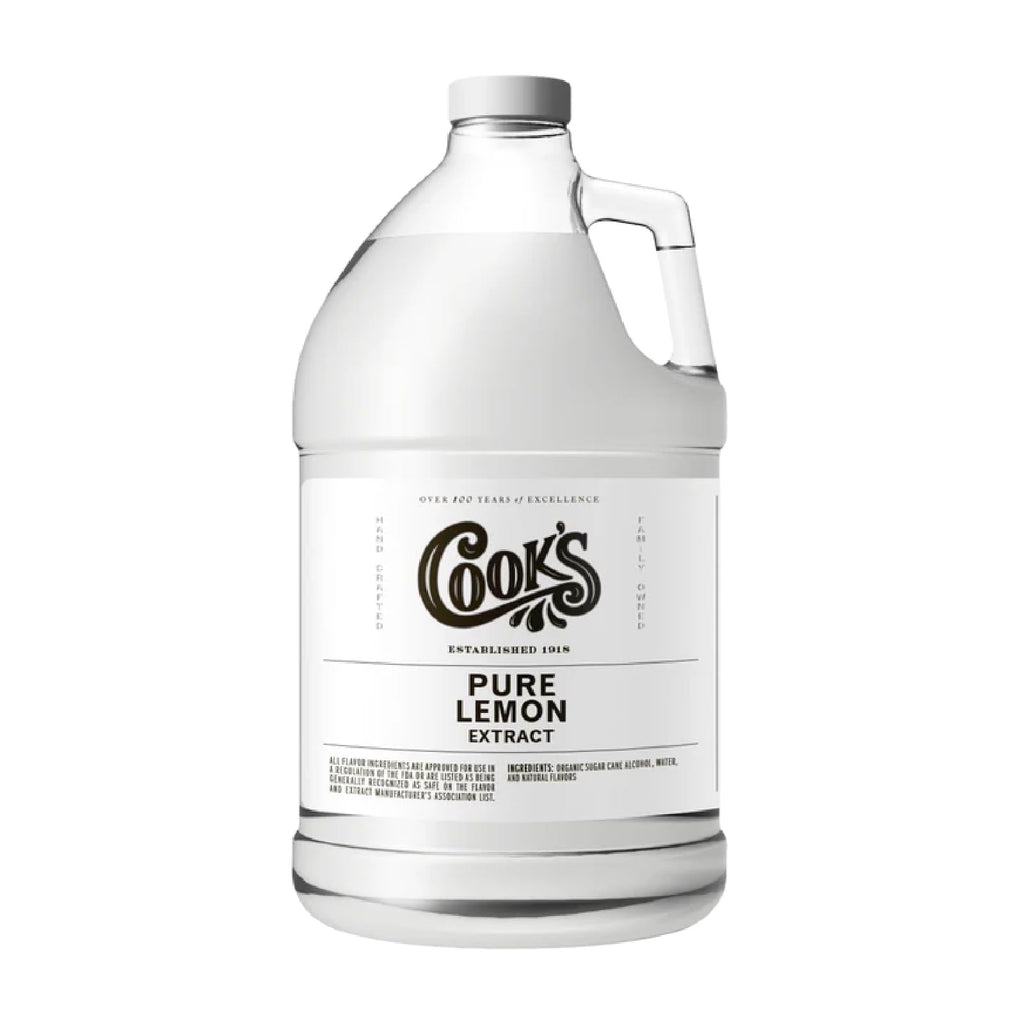 Cook's Pure Lemon Extract, Cold-Pressed, 128 oz (1 Gallon)