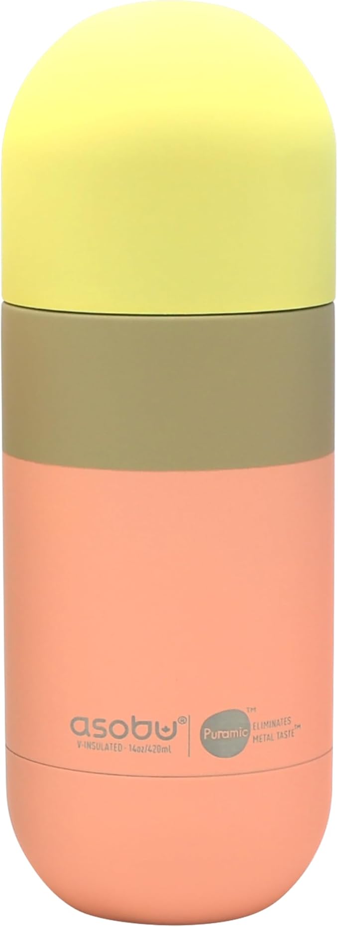 asobu Orb Stainless Steel Double Wall Insulated Travel Water Bottle – Lid Doubles as a Cup 14 Ounce (Blue)…