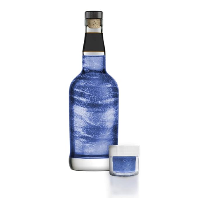 Blue BREW GLITTER Edible Glitter for Drinks, Cocktails, Beer, Garnish Glitter & Beverages | KOSHER & HALAL Certified | 100% Edible & Food Grade | Vegan, Gluten, Nut Free (45g Shaker, Blue)