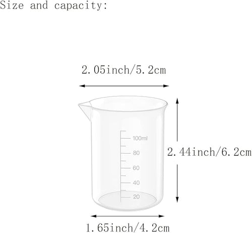 12 Pcs 10 Oz Transparent Experiment Measuring Cup