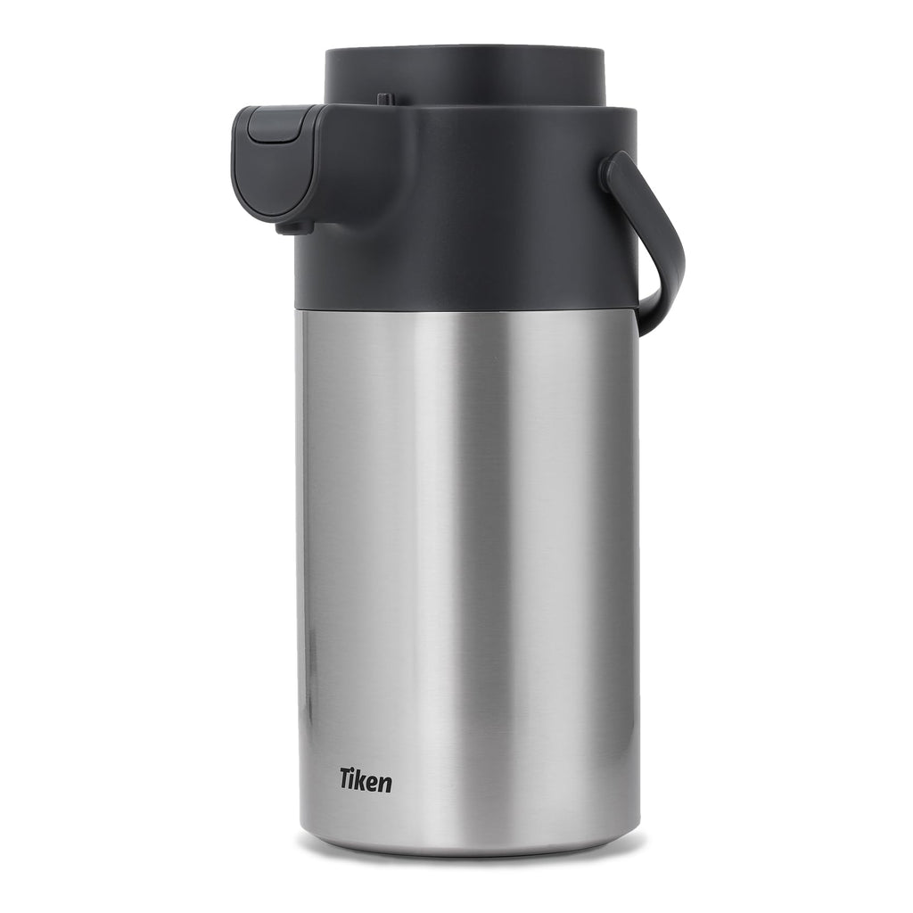 Tiken Airpot Coffee Dispenser with Pump - Coffee Carafes for Keeping Hot - Beverage Dispenser - 135oz/4L Thermal Coffee Carafe for Hot Liquids - Stainless Steel Insulated Coffee Thermos Carafe