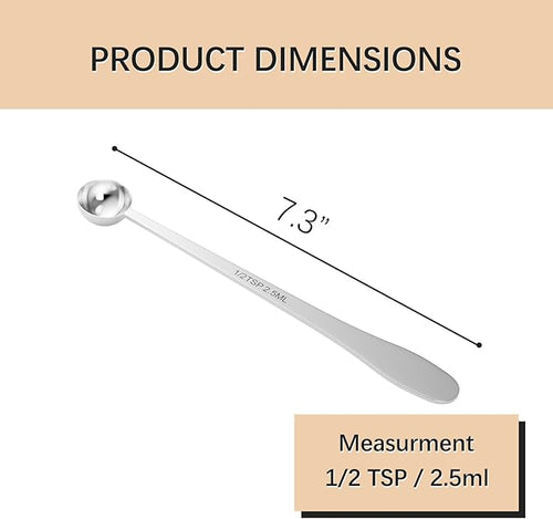 1PCS 1/2Teaspoon(1/2tsp, 2.5ml) Extra-long Handle Measuring Spoon