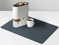 Coffee Maker Mat for Countertops, Coffee Bar Accessories Fit Under Coffee Machine Mat, 19"x12" Rubber Backed Coffee Pots, Table Mat under Appliance, Dish Drying Mat, Marble Navy for Kitchen Counter