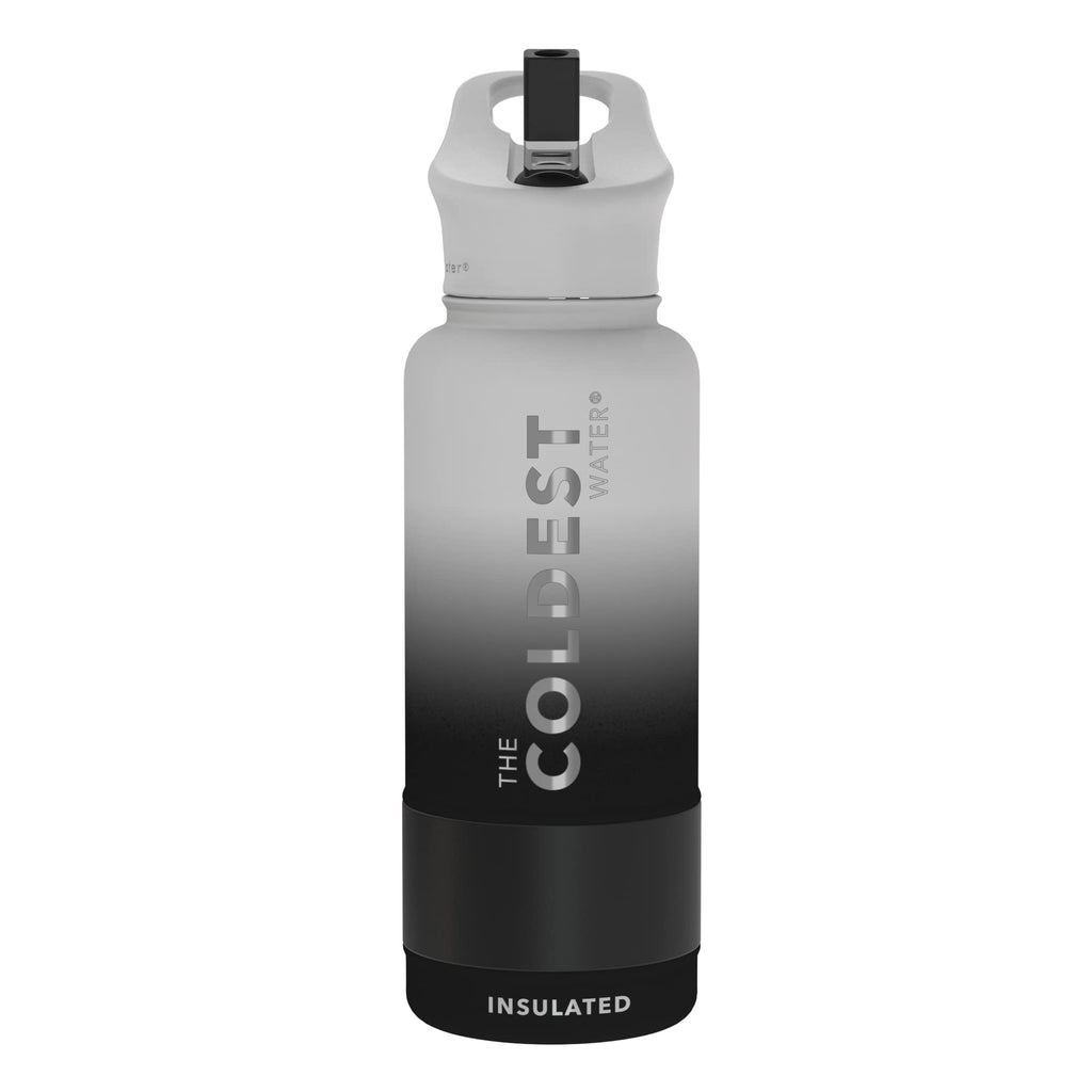 Coldest Insulated Water Bottle with Straw Lid - Stainless Steel Metal Insulated Bottle for Men & Women (Hyperspace White, 32 oz)