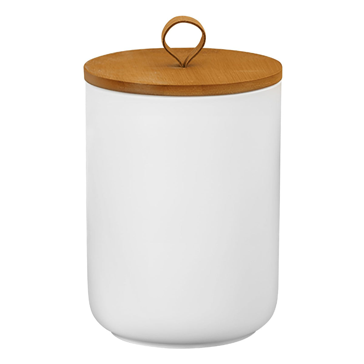 Jueison Ceramic Storage Jars, Modern Airtight Canisters with Wooden Lid (Light grey)