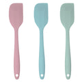 JS Gourmet 3 Pcs Colorful Silicone Spatula Set, Heat Resistant Rubber Kitchen and Baking Utensils for Non-Stick Cookware with Flexible Edges and Soft Touch Handles
