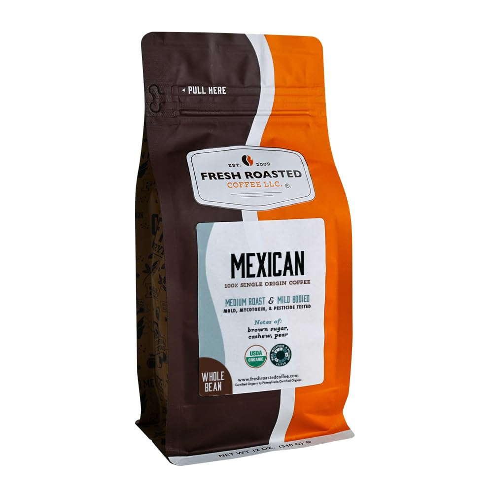 Fresh Roasted Coffee, 100% Colombian Whole Bean Coffee, Medium Roast, Kosher, 2 lb (32 oz)