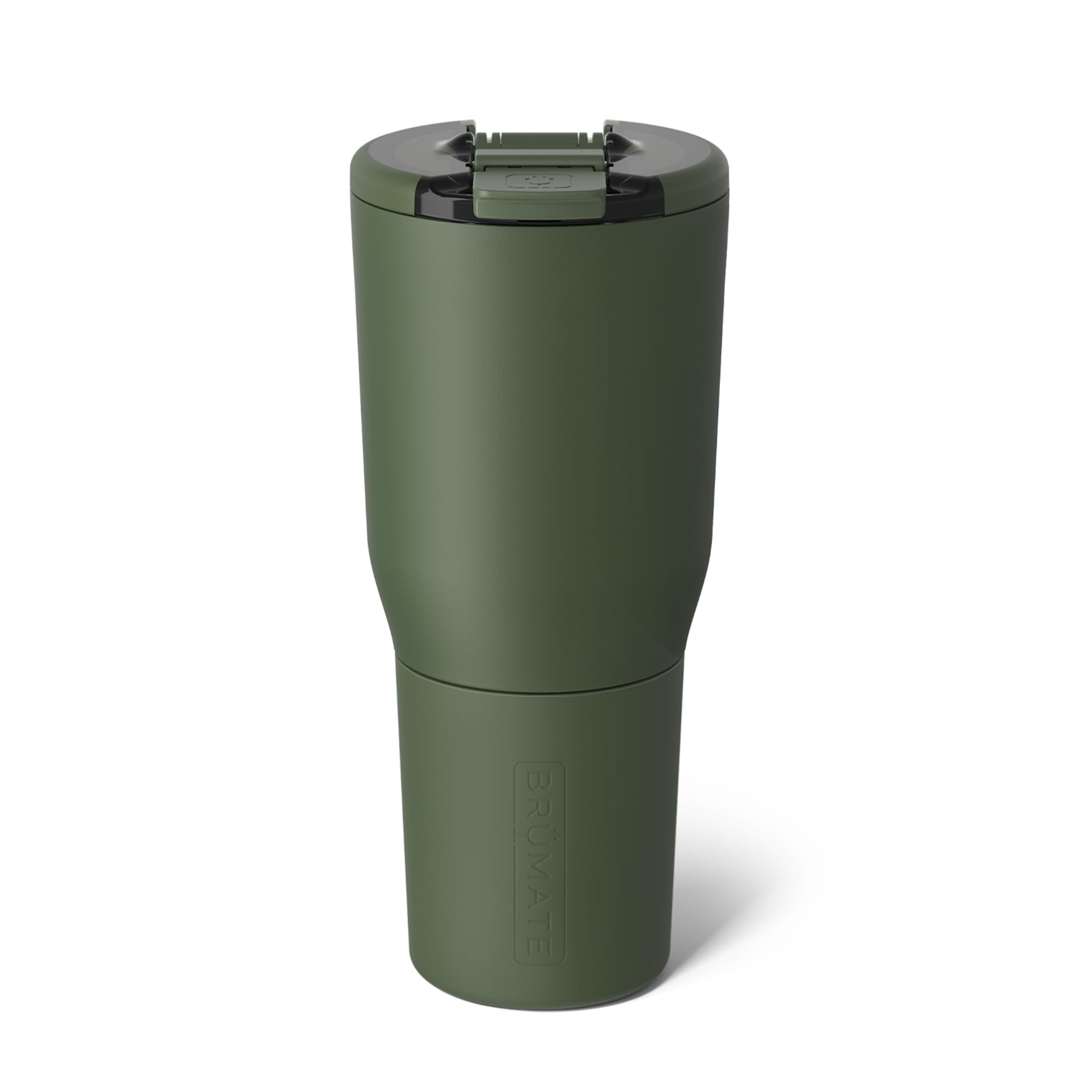 BrüMate Nav 35oz 100% Leak Proof Insulated Travel Tumbler with Magnetic BevLock™ Lid - Double Wall Cup-Holder Friendly Stainless Steel Mug (OD Green)