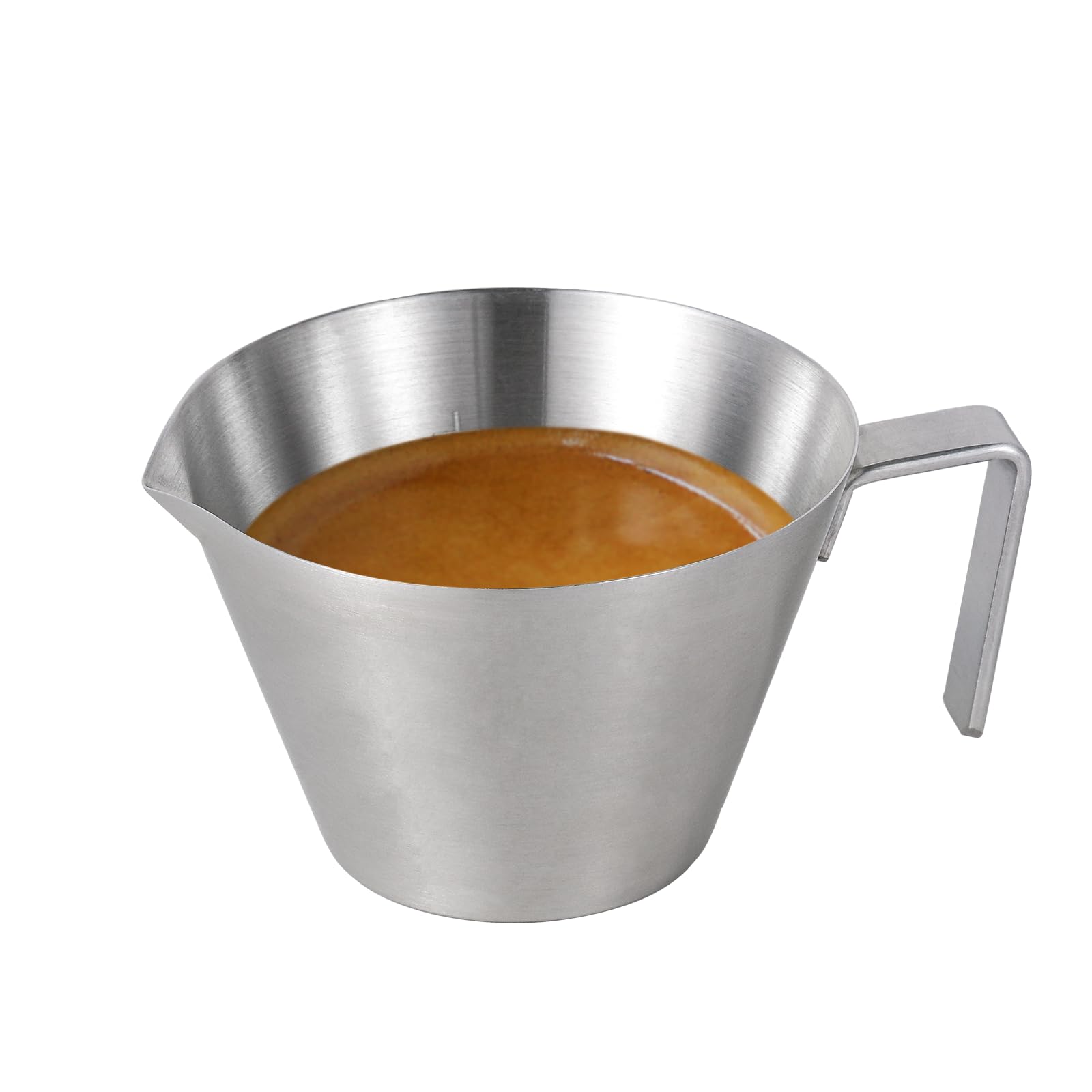 MHW-3BOMBER Espresso Measuring Cup Espresso Shot Cup 2oz Stainless Steel Pouring Cup for Tomato Sauce|Steak Sauce|Desserts|Beverages| (Matte Glossy) G5140