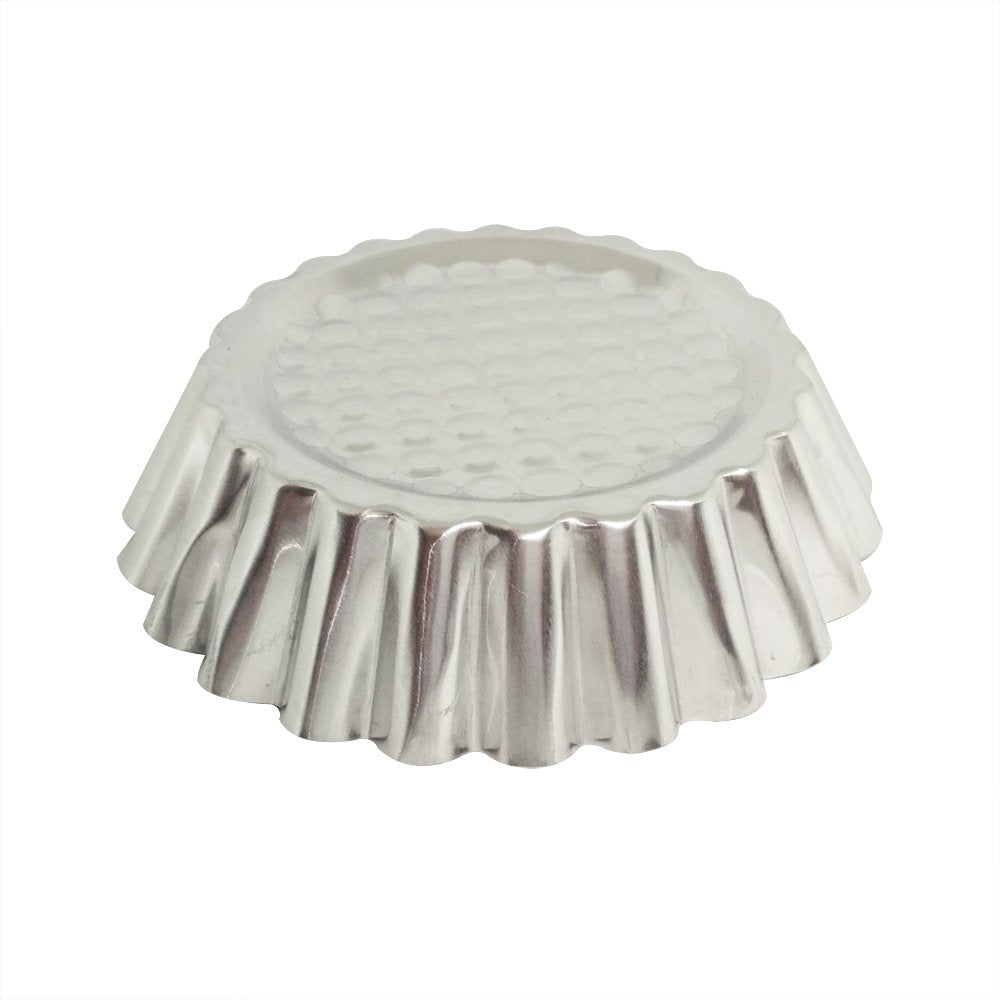 MYStar Set of 20, 3-3/4" Fluted Design Round Shape Non-stick Aluminum Tart Mold, Mini Pie Tin, Tartlet Pan