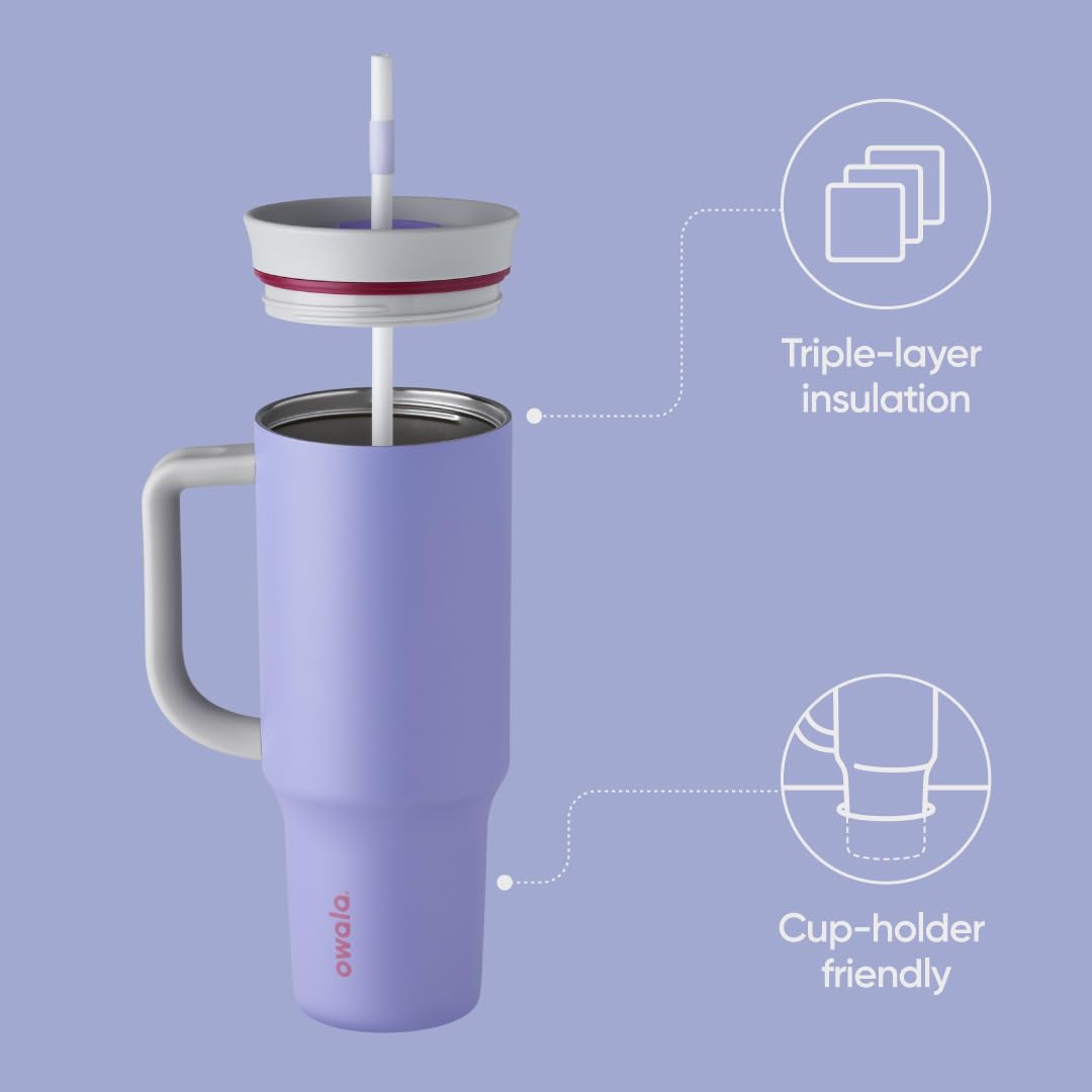 Owala Tumbler Stainless Steel Water Bottle 40 oz Whimsical Daydream