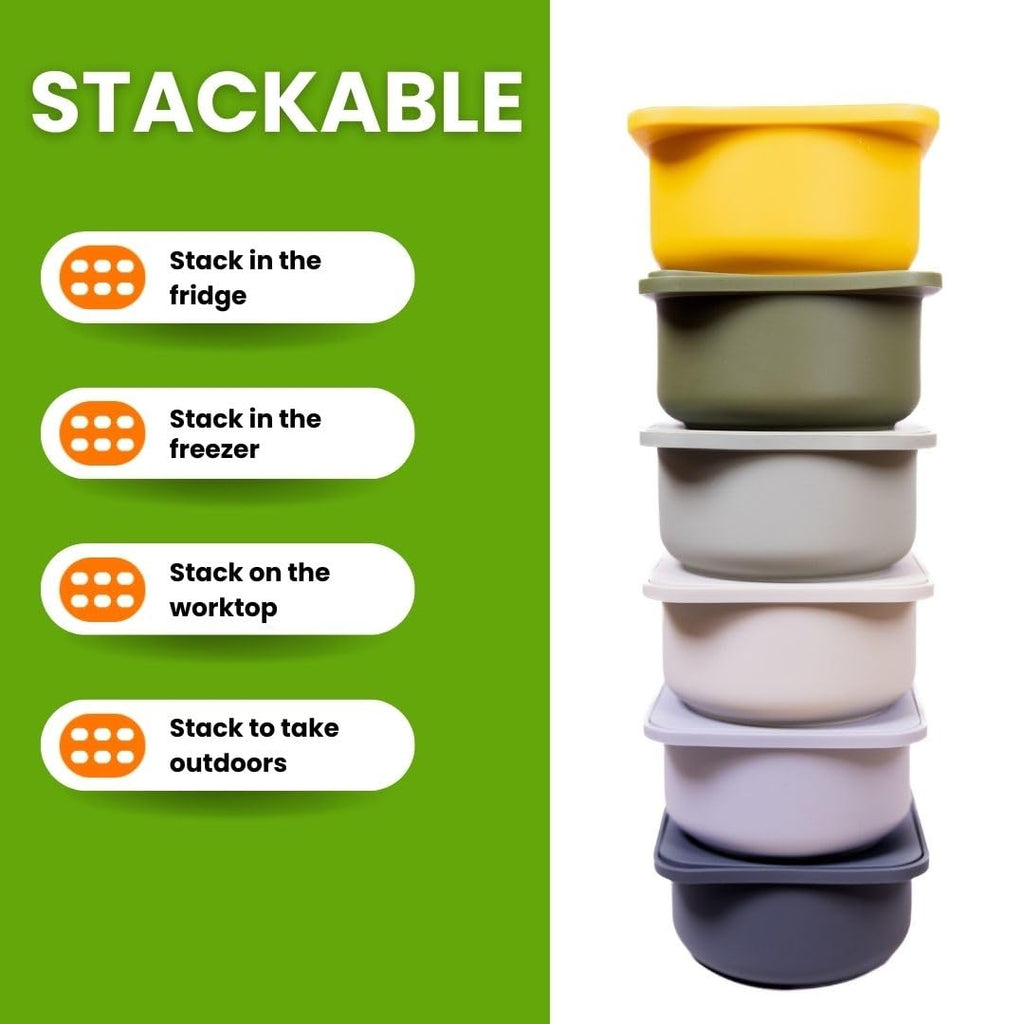 Babadoh Pizza Dough Proofing Silicone Containers with Lids | Pizza Making Accessories | The Perfect Pizza | Set of 3 | Multi Bright (1 Berry, 1 Orange, 1 Lime) | Original Size (make 12" Pizzas)