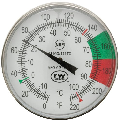 Rattleware 7-Inch Thermometer Kit, Easy Steam