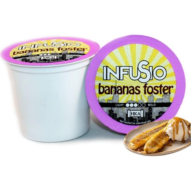 InfuSio Flavored Coffee Pods Variety Pack – 48 Count, 12 Gourmet Medium Roast Dessert-Inspired Blends like Bananas Foster & Crème Brûlée, Compatible with Keurig K-Cup 2.0 Brewers