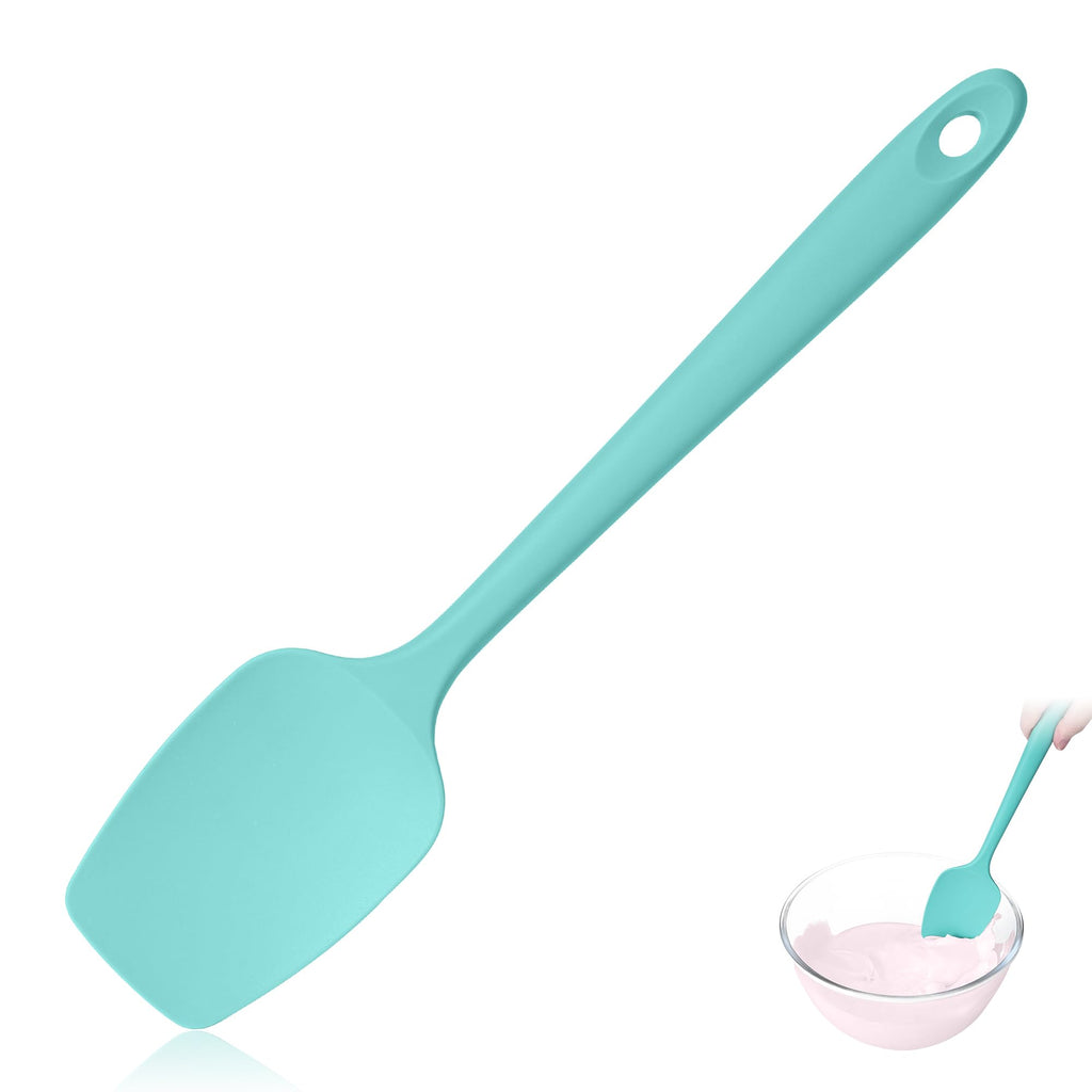 Lilybeam 600ºF Heat Resistant Silicone Spoon Spatula for Cooking, Aqua Sky