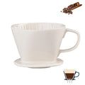 Marirao Pour Over Coffee Maker, Single Cup Coffee Dripper, Manual Porcelain Slow Brewing Accessories for Travel, Camping, Office, Home, Cafe, Coffee Gifts (White, Medium)