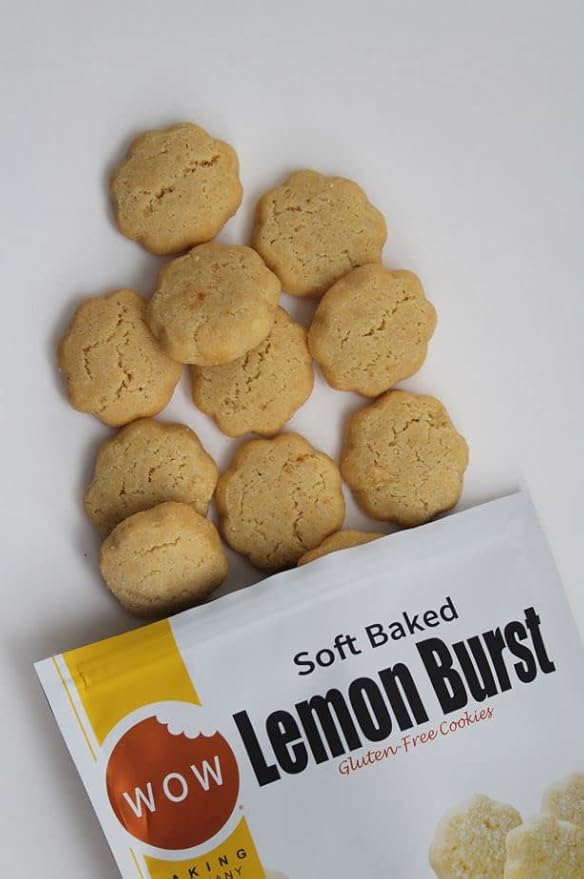 WOW Baking Company Gluten-Free Cookies, Lemon Burst, 8 Ounce (Pack of 6)