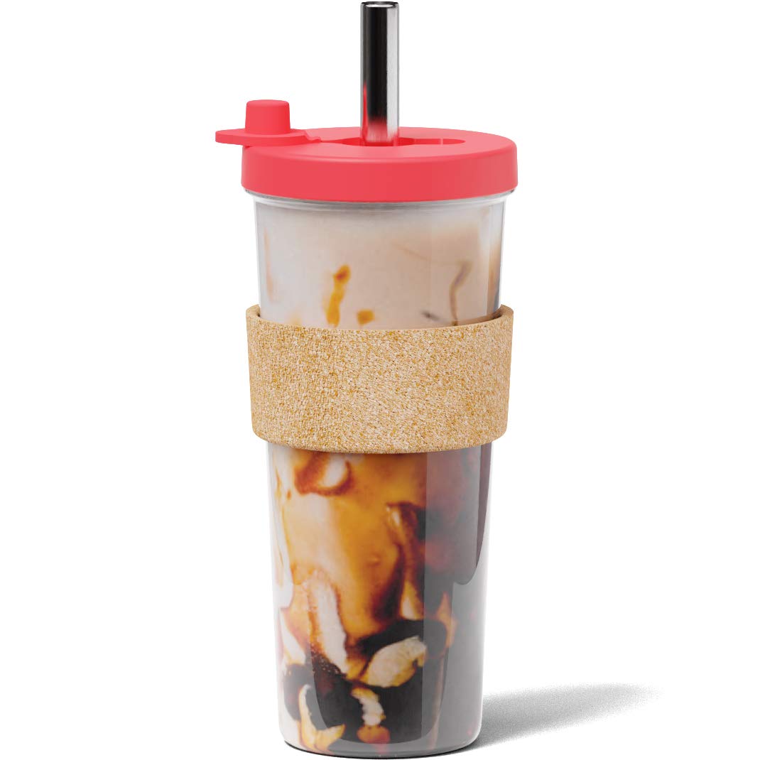 Dodoko Reusable 24 oz Boba Cup and Straw - White