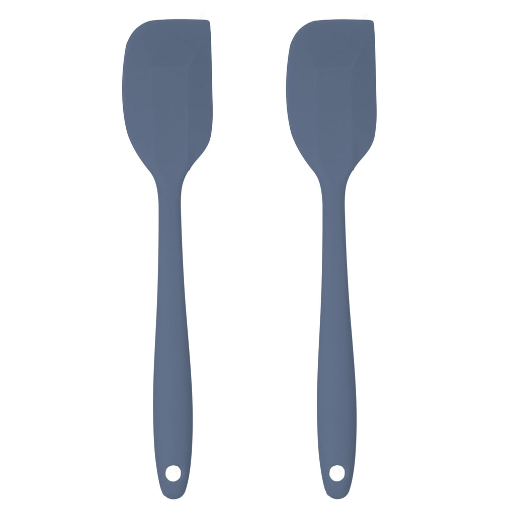 Silicone Spatula Set – 2-Piece Set of Rubber Spatulas for Non-Stick Cookware – Kitchen Tools and Accessories with Comfortable Handles, Heat-Resistant Utensils for Cooking and Baking – Blue