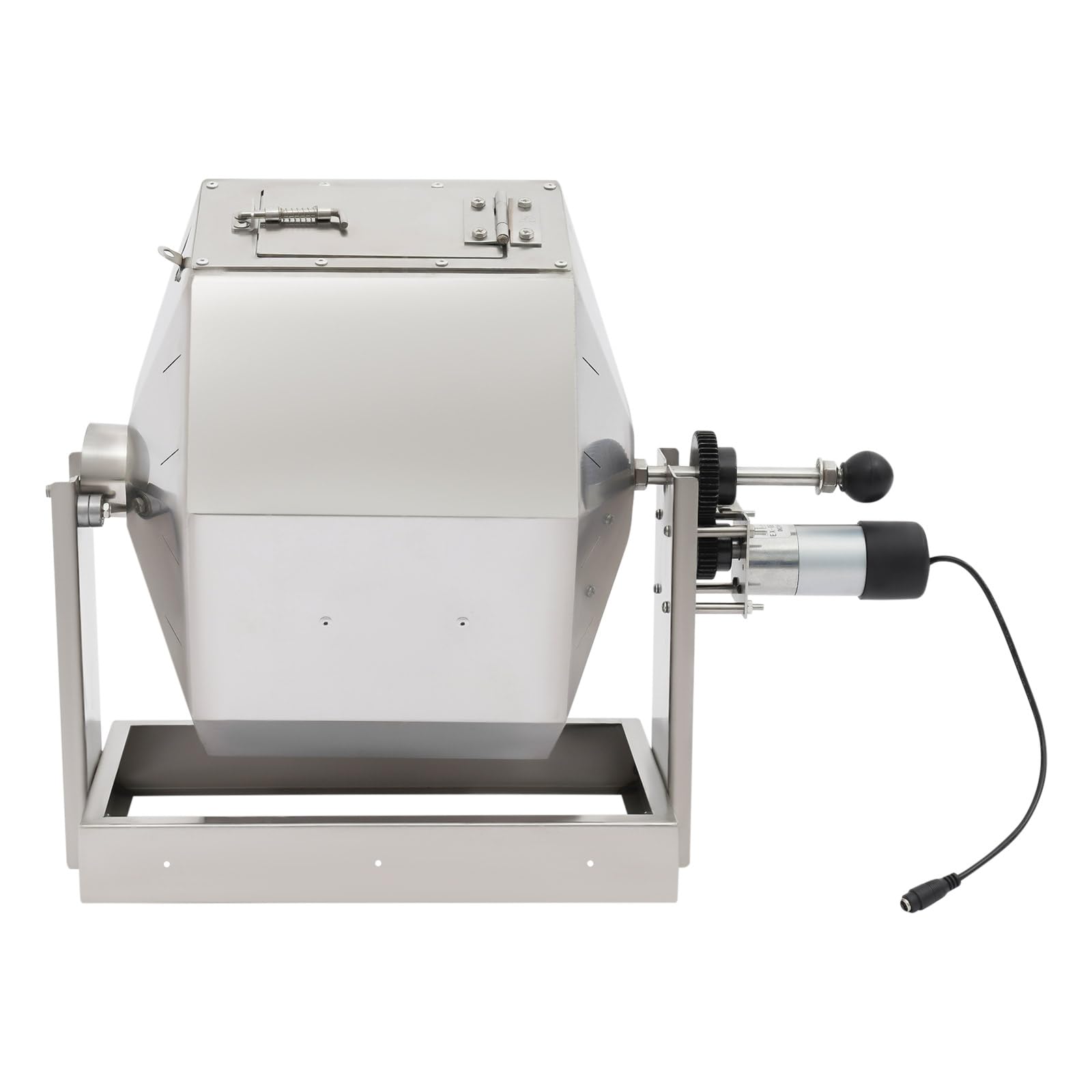 14.5L Coffee Roaster, Stainless Steel Electric Coffee Bean Roaster with Speed Controller 5-45 RPM, 14W Motor, Auto-matic Drum Type Nuts Coffee Bean Baking Machine, Home and Commercial Use Silver