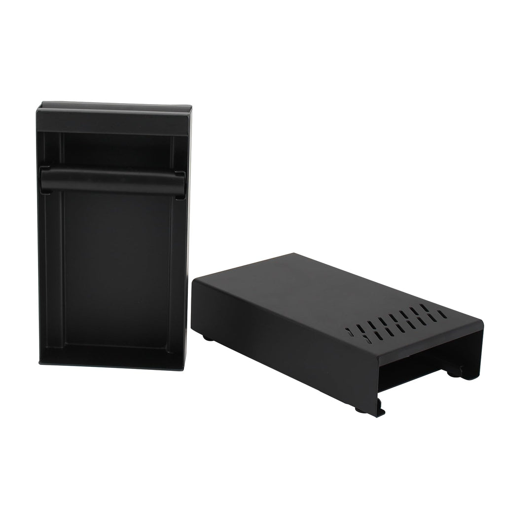DIBTSA Espresso Knock Box Drawer, Stainless Steel Coffee Grounds Container with Removable Rubber Knock Bar and Non-slip Base, Mini 9.29 x 5.43 x 2.08 inches (Black)