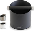 Espresso Knock Box, Large Capacity & Non-Slip Base Coffee Knock Box, Barista Tools, Espresso Machine Accessories (Black)