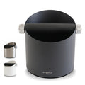 Ompellus Espresso Knock Box, Stainless Steel Coffee Puck Knock Box (Black)